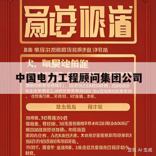 中国电力工程顾问集团公司(中国电力工程顾问集团公司西南电力设计院)