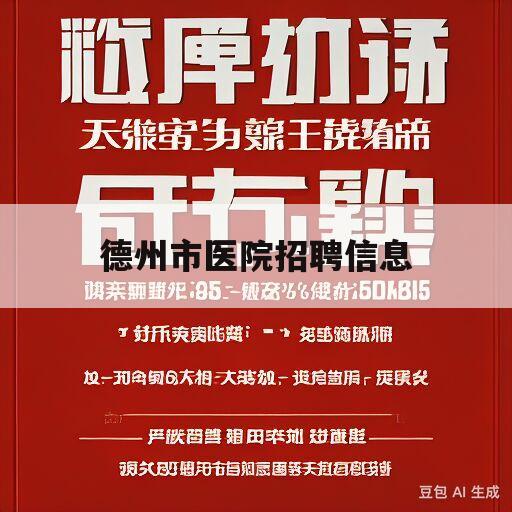 德州市医院招聘信息(德州市医院招聘信息2023年)